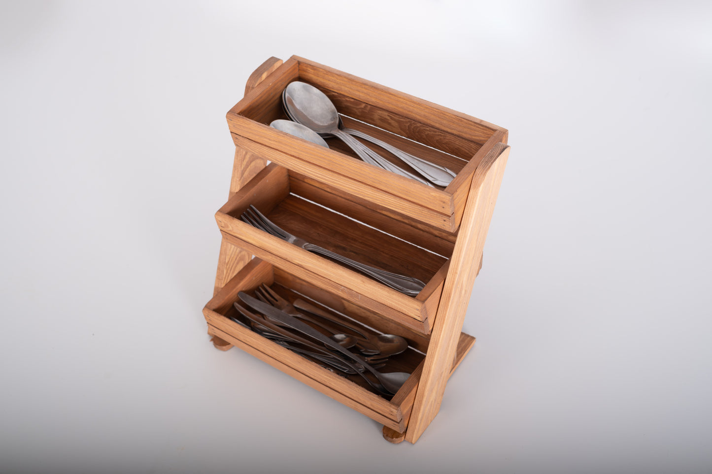 Range-couverts 3 étages | 26*26*18cm