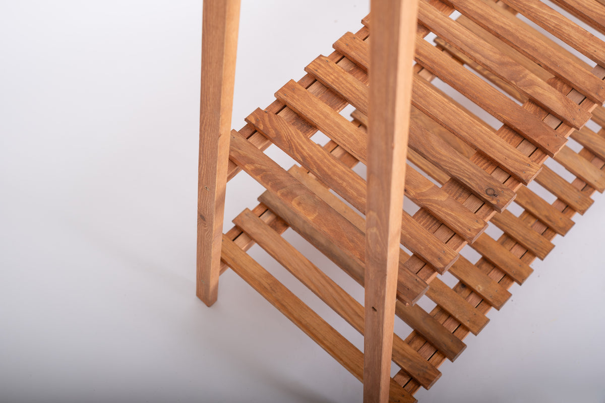 Portant à vêtements pliable en bois | 1 ou 2 étages – 165 × 100 cm
