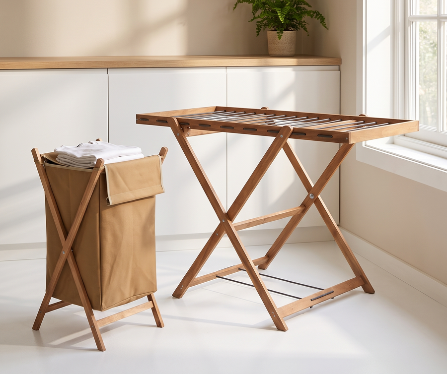 Séchoir à linge pliable en bois | 78×120 cm