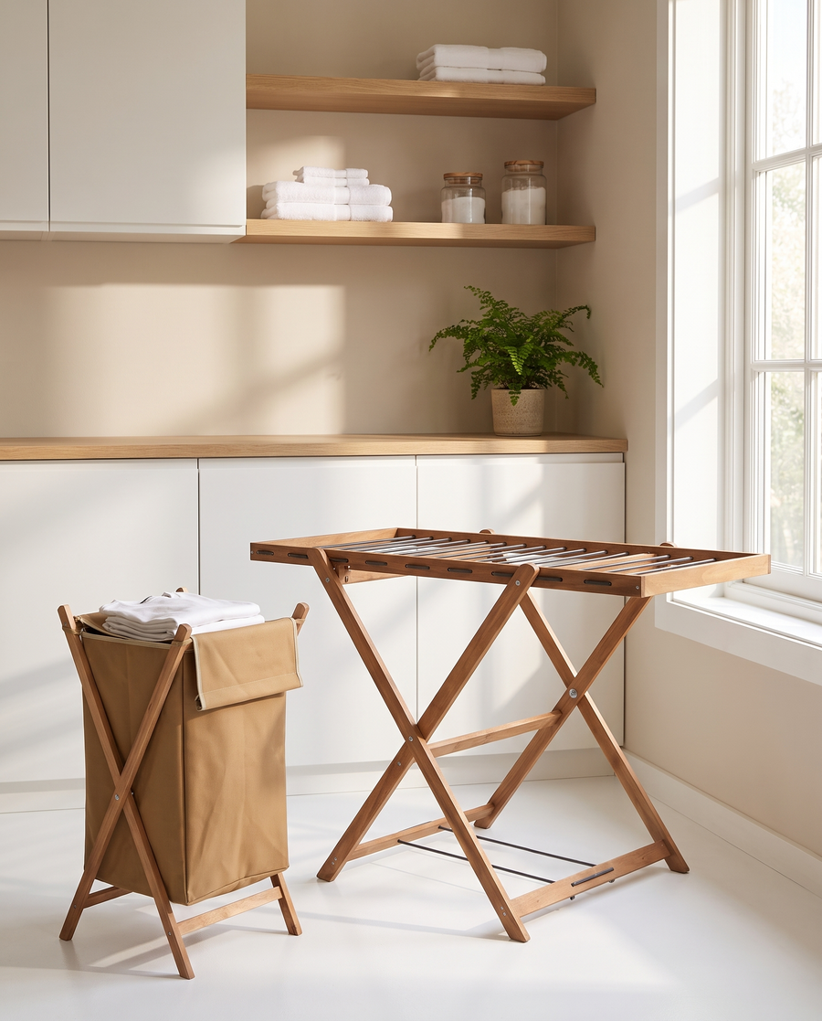 Séchoir à linge pliable en bois | 78×120 cm